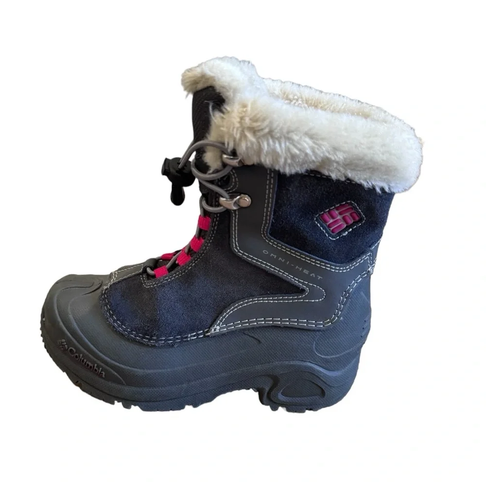 Columbia Bugaboo Winter Boot Grey / Pink Girls 1